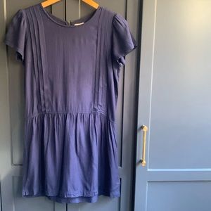 Cooperative Urban Outfitters Navy Pleated Drop Waist Mini Dress- Size M